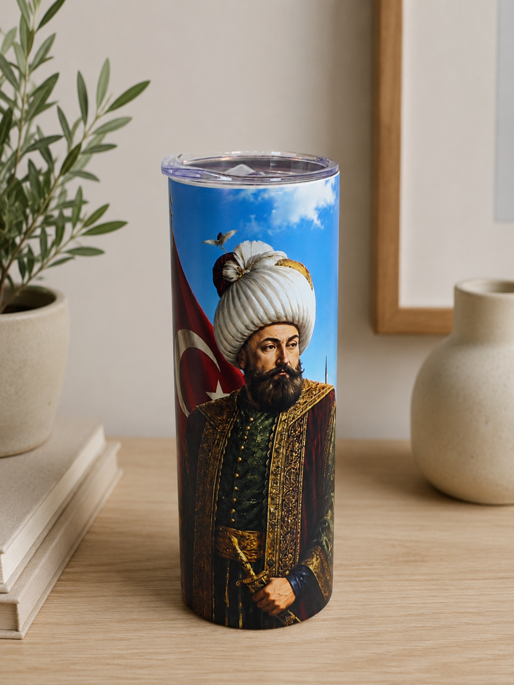 Premium Edelstahl Thermobecher Osman I. / Osman Gazi Doppelwandig 600 ml