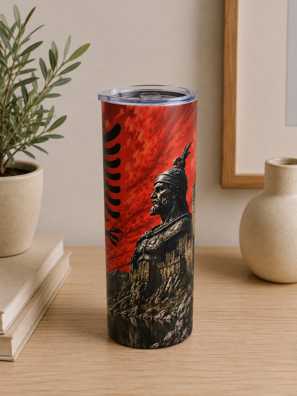 Premium Edelstahl Thermobecher Gjergj Kastrioti Skënderbeu